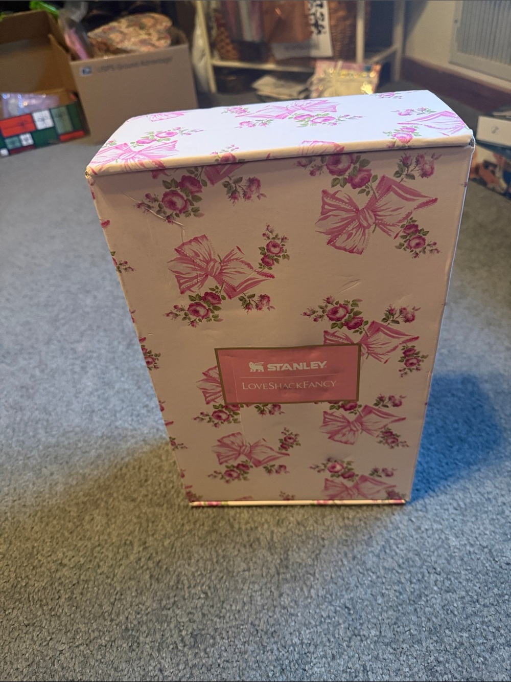 Stanley Pink Floral Bow Decorative Box